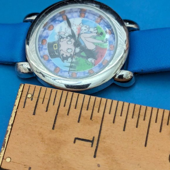 Vintage Betty Boop and Dog Fancy Blue wrist band Working - Picture 7 of 8